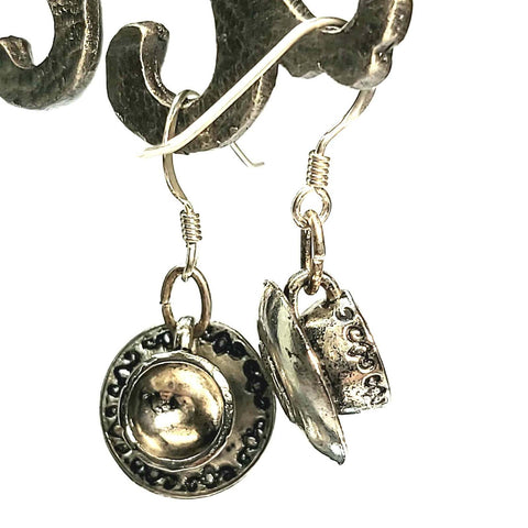 Cup and Saucer Charm Earrings by Lapanda Designs - Parade Handmade Ireland