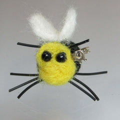 Cute, Bumble Bee Felted Wool Brooch,  By Parade Handmade