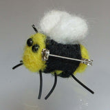 Cute, Bumble Bee Felted Wool Brooch,  By Parade Handmade - Parade Handmade