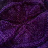Cute Cable Knit Deep Plum Hat, By Jo's Knits - Parade Handmade