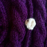 Cute Cable Knit Deep Plum Hat, By Jo's Knits - Parade Handmade