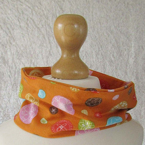 Cute Orange Headband/Scarf With Floral Pattern, By JaDa Crafts Ireland - Parade Handmade