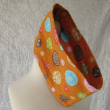 Cute Orange Headband/Scarf With Floral Pattern, By JaDa Crafts Ireland - Parade Handmade