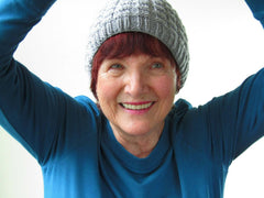 Cute Ribbed Beanie Hat In grey, By Jo's Knits