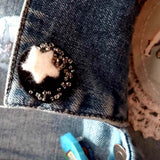 Dark Sky Pin Made of Felt and Beads by Parade Handmade Co Mayo Ireland