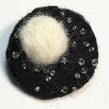 Dark Sky Pin Made of Felt and Beads by Parade Handmade Newport Co Mayo