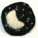Dark Sky Pin Made of Felt and Beads by Parade Handmade West of Ireland