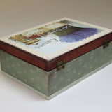 Decoupaged. Wooden Box. Lavender, By Kira Szentivanyi - Parade Handmade