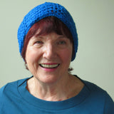 Delicate Sculpted Crocheted Hat In Deep Turquoise, Hats By Jo's Knits - Parade Handmade