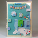 Deluxe, blank, 3D baby card, by Ann Henrick - Parade Handmade