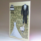 Deluxe, blank, 3D wedding card, by Ann Henrick - Parade Handmade