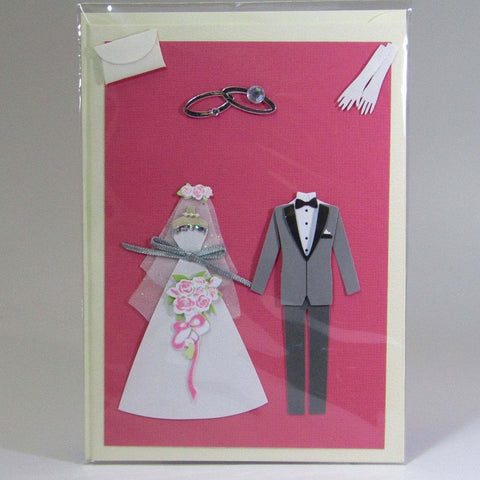 Deluxe, blank, 3D wedding card,by Ann Henrick - Parade Handmade