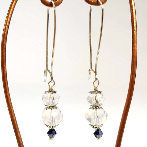 Drop Clear Crystal Earrings, By Lapanda Designs. Parade-Handmade