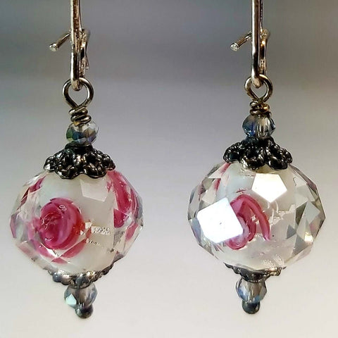 Drop Earrings In Crystal, By Lapanda Designs. Parade-Handmade