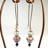 Drop Pink Crystal Earrings, By Lapanda Designs. Parade-Handmade