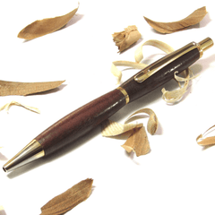 Elegant Hand Turned Hardwood Ball Point Click Pen, By Frank McNeela