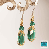 Emerald Green Earrings, Vintage Affair Collection, by Lapanda Designs - Parade Handmade Co Mayo Ireland