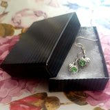 Emerald Green Heart Charm Earrings, By Lapanda Designs - Parade Handmade