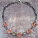Faceted Peach Glam Glass Necklace, By Lapanda Designs - Parade Handmade