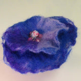 Felt Beaded Brooch, Purple and Blue, By Parade Handmade - Parade Handmade