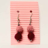 Felt Earrings In Pink With Silver Plated Hooks, By JaDa Crafts