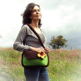 Felt Handbag With Filagree & Floral Brooch Detail, By JaDa Crafts Ireland - Parade Handmade