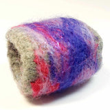 Felt Scarf Cuff in Purple, Pink and Grey. Parade-Handmade