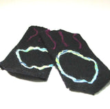 Felt Wrist Warmers, Flexible and Colourful, Black, By JaDa Crafts Ireland - Parade Handmade