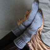 Fishermens Woolen Socks, Blue, S/M, By Jo's Knits - Parade Handmade