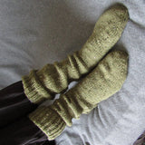 Fishermens Woolen Socks, Green, Med, By Jo's Knits - Parade Handmade