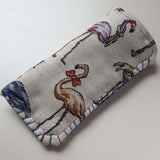 Flamingo Glasses or Phone Pouch, By Parade - Parade Handmade