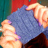 Flecked Navy Wrist Warmers - Seamless - 30% Wool - by Shoreline - Parade Handmade Newport West of Ireland
