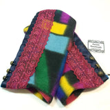 Fleece Wrist Warmers, Multi-coloured, By Parade-Handmade