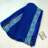 Royal Blue Fleece Wrist Warmers, By Parade-Handmade