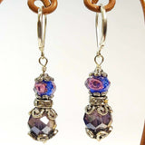 Floral Crystal Earrings Vintage Style, By Lapanda Designs. Parade-Handmade