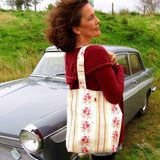Floral Tote Bag with Handy Inside Pockets, By Shoreline - Parade Handmade Ireland