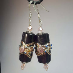 French Fancies, Earrings In Deep Purple, By Lapanda Designs