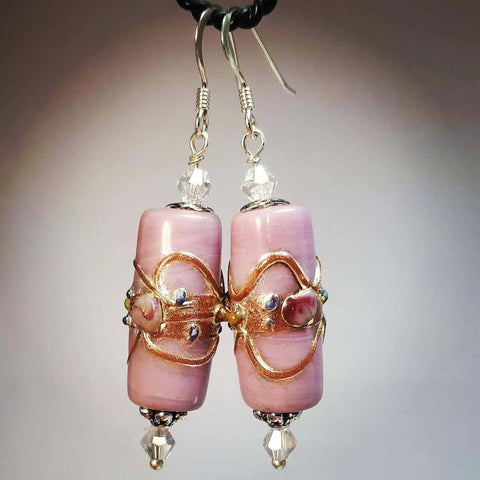 French Fancies In Pink With Clear Crystal Detail, By Lapanda Designs - Parade Handmade