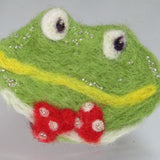 Frog Felt Brooch, The Dapper Frog, By Parade Handmade - Parade Handmade