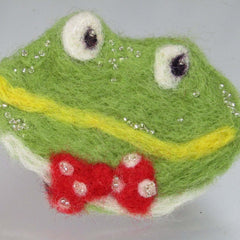 Frog Felt Brooch, The Dapper Frog, By Parade Handmade