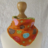 Funky Orange Summer Scarf With Floral Design, By JaDa Crafts Ireland - Parade Handmade
