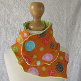 Funky Orange Summer Scarf With Floral Design, By JaDa Crafts Ireland - Parade Handmade