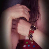 Garnet and Pearl Boho Bracelets by Lapanda Designs - Parade Handmade