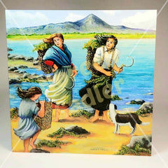 Gathering Seaweed Art Card, By Noreen Sadler