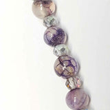Gemstone Bracelet of Cracked Purple Agate and Crystal, By Lapanda Designs - Parade Handmade Ireland