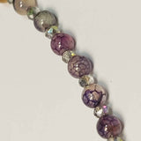 Gemstone Necklace of Cracked Purple Agate, By Lapanda Designs