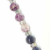 Gemstone Necklace of Cracked Purple Agate, By Lapanda Designs