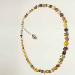 Gemstone Necklace of Jasper and Crystal, By Lapanda Designs