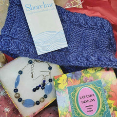 Gift Set - Headband with matching Bracelet and Lapis Lazuli Earrings from Co Mayo