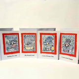 Gnome Christmas Cards Colour Sketch 4 Pack 4"x6" - Parade Handmade